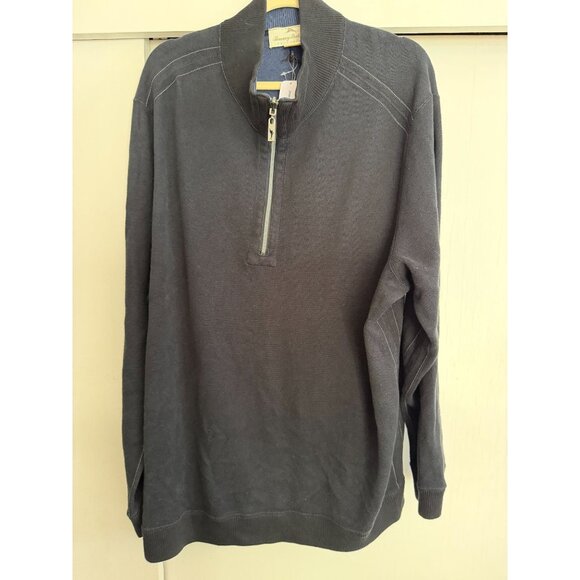 NEW WITH TAG TOMMY BAHAMA REVERSIBLE FLIPSIDE HALF ZIP NAVY BLUE AFTER DARK XXL - Picture 1 of 2